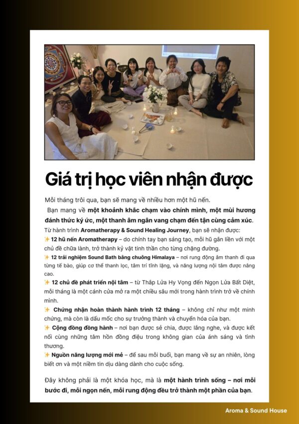 hành trình chữa lành với hương và Âm thanh